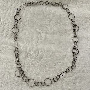 Long Costume Silver Chain
